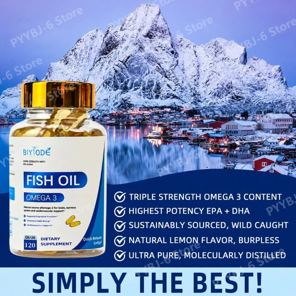 Oméga-3 citron, 120 capsules molles – CLEVI Paris