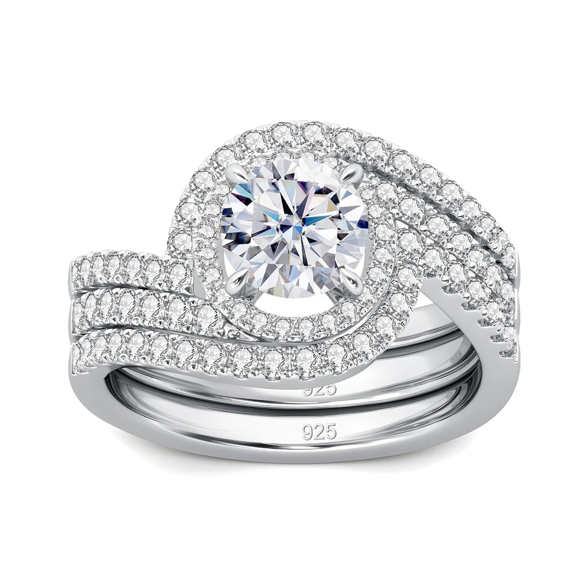Set Bagues Moissanite Femme Or 2 Carats VVS1 – CLEVI Paris