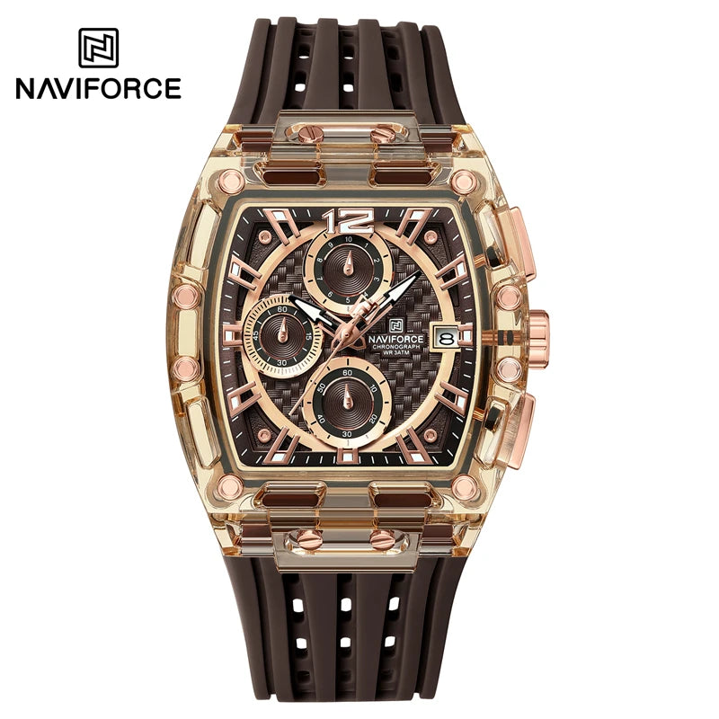 Montre Sport Chronographe NAVIFORCE Homme Silicone 5 Bar – CLEVI Paris
