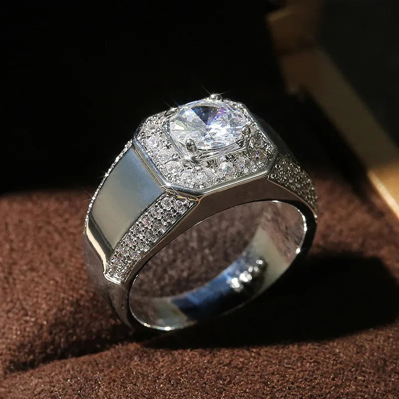 Bague Homme Argent 925 Zircon – CLEVI Paris