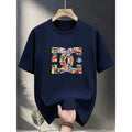 T-Shirt Unisexe Oversize 100% Coton Motif Lettrage Luxe Streetwear Col Rond – CLEVI Paris