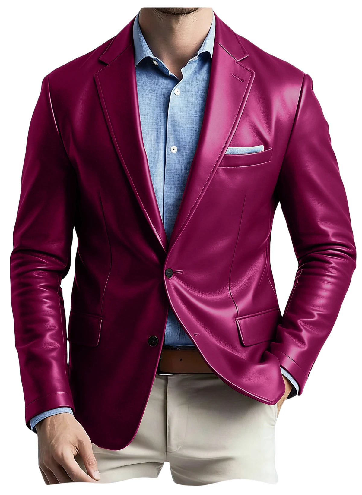 Blazer en similicuir pour homme – CLEVI Paris