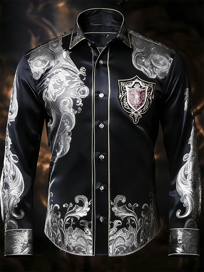 Chemise Homme à Motifs et Badge 3D – CLEVI Paris