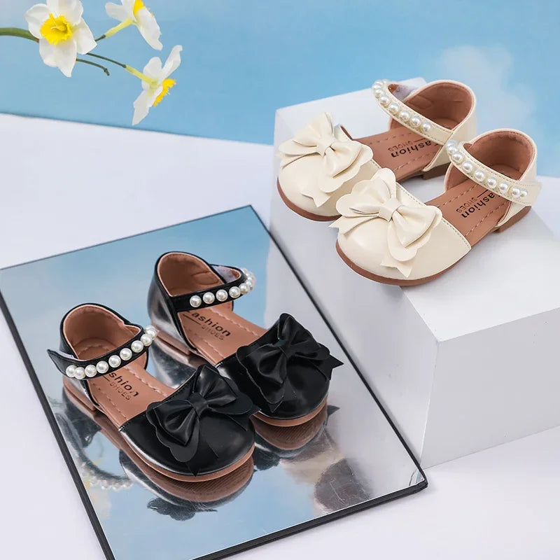Sandales enfant à perles et nœud – CLEVI Paris