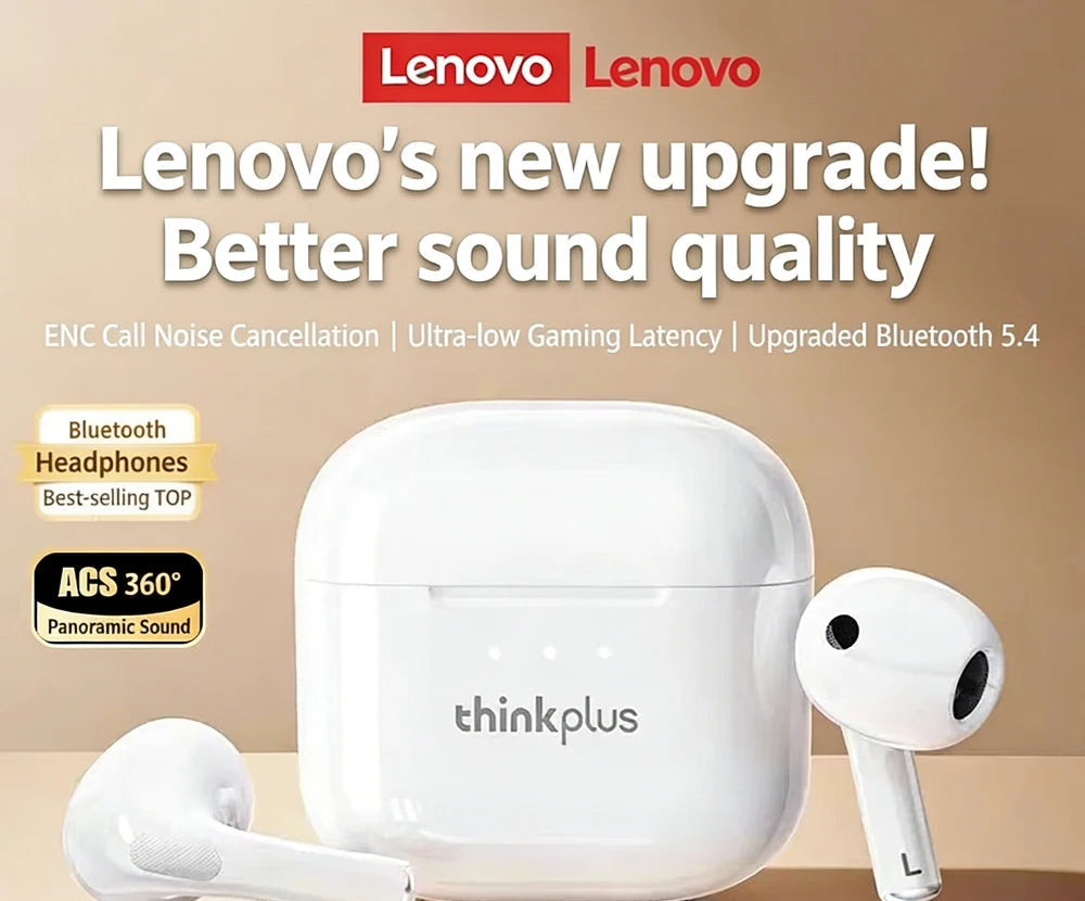 Écouteurs TWS Lenovo LP40 Pro Bluetooth 5.1 IPX5 25h – CLEVI Paris