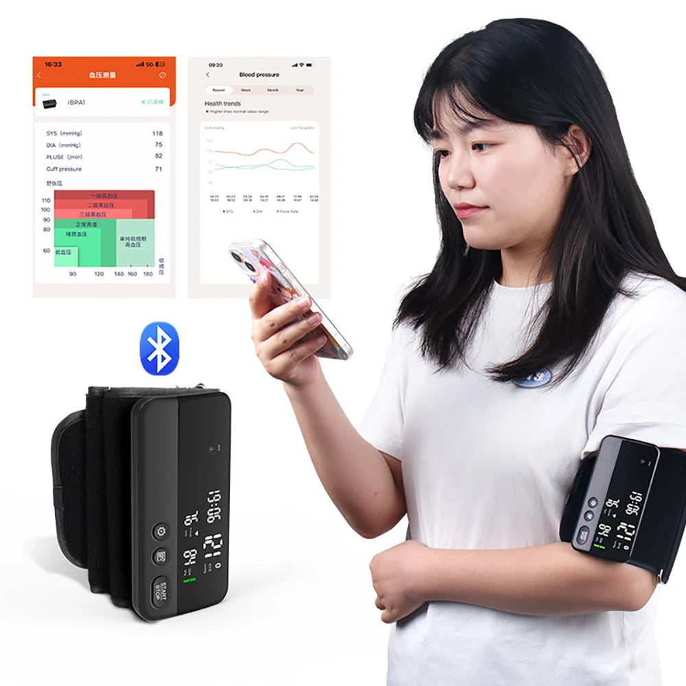 Tensiomètre Bras Schbit Bluetooth LED Rechargeable – CLEVI Paris