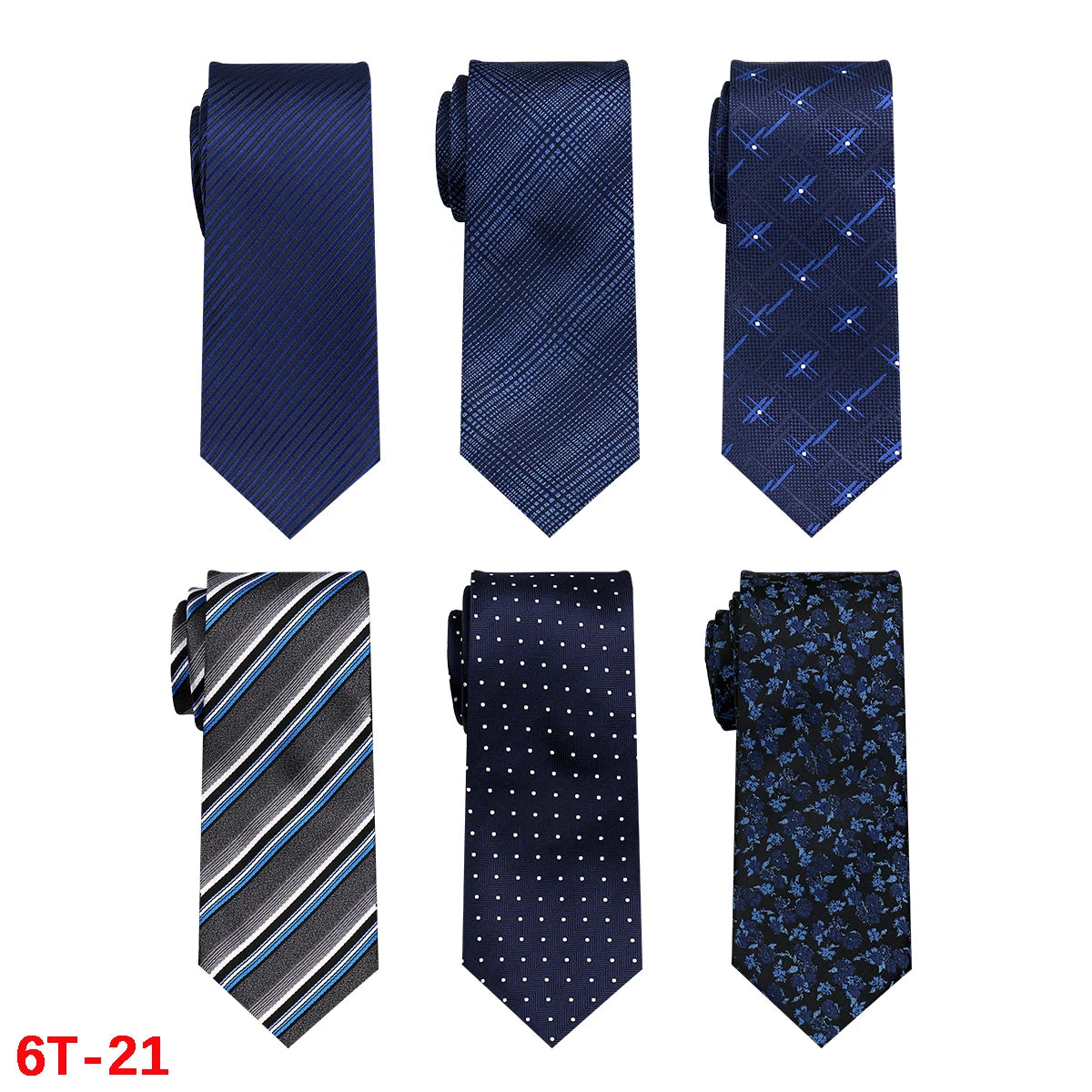 Lot de 6 cravates homme jacquard – CLEVI Paris