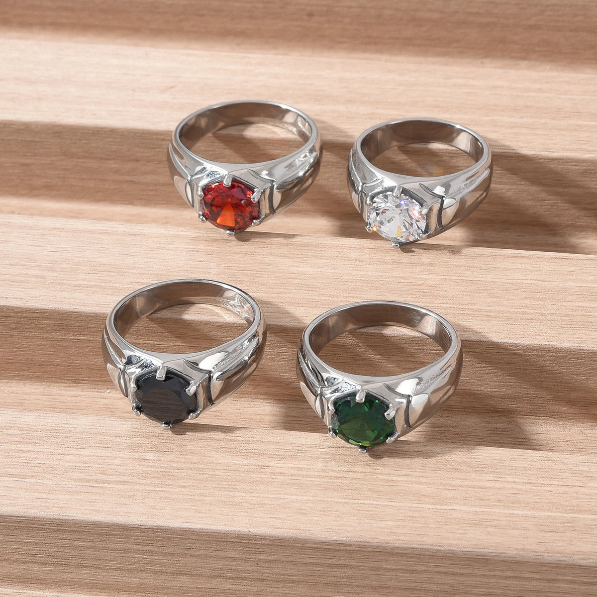 Bague Homme Géométrique en Acier Inoxydable – CLEVI Paris