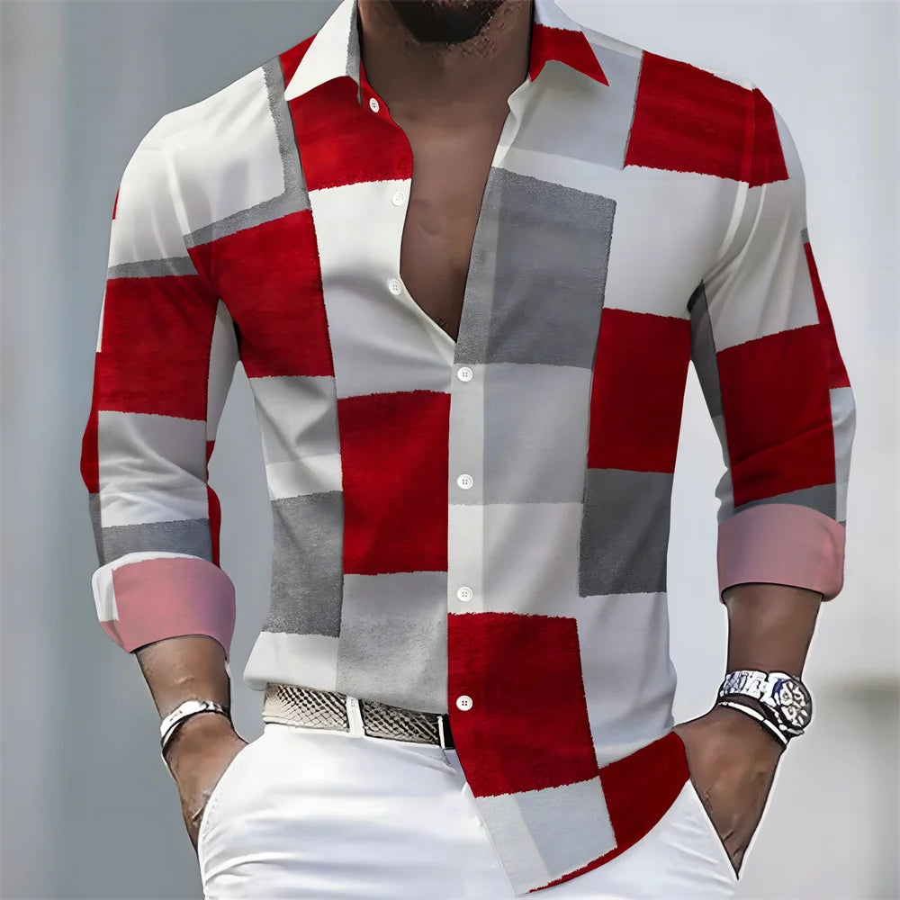Chemise rayée homme manches longues – CLEVI Paris