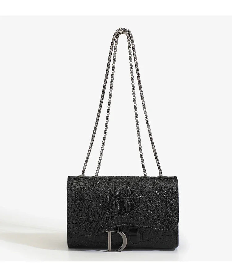 Sac à Rabat Femme PU Cuir Chaînes Sequins Imprimé Animal – CLEVI Paris