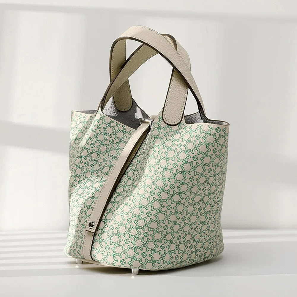 Sac Seau Cuir Bicolore Patchwork Bandoulière Rayures Femme – CLEVI Paris
