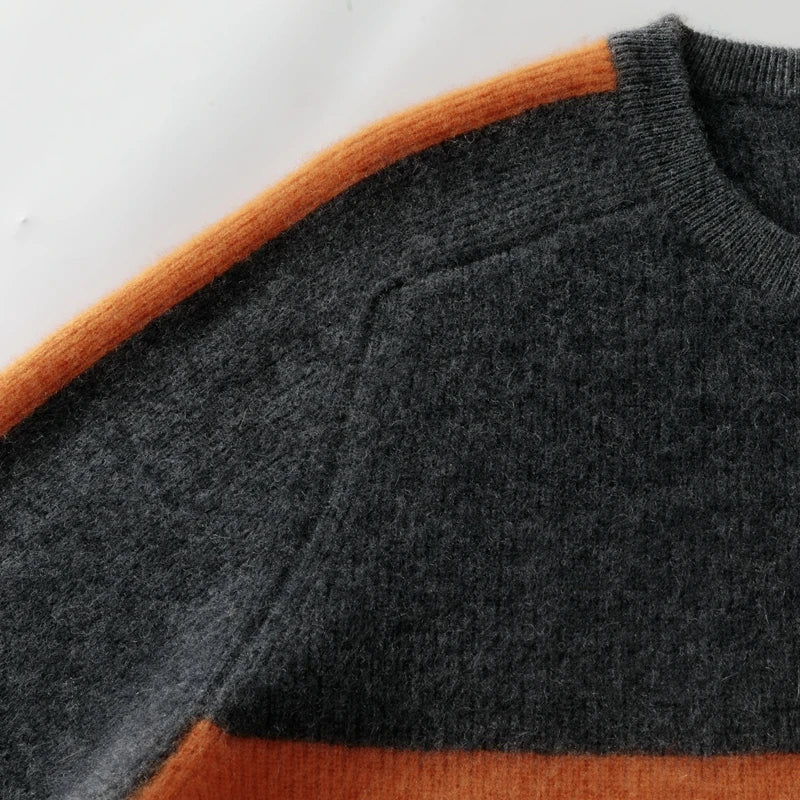 Ensemble homme en cachemire à bandes – CLEVI Paris