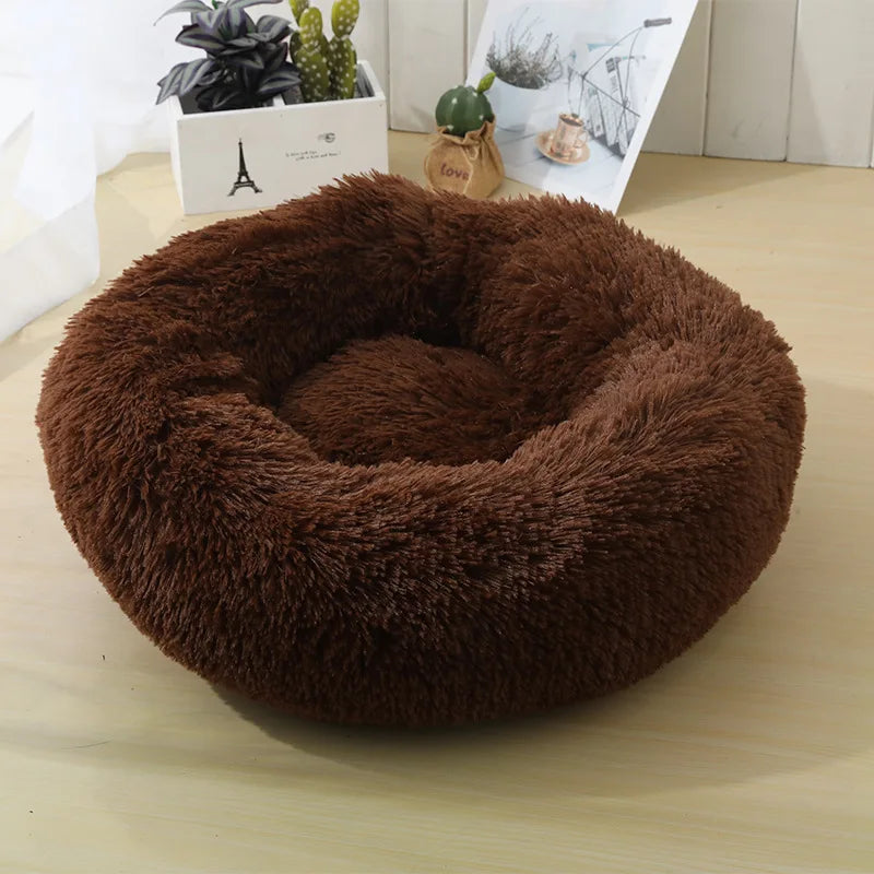 Panier rond en peluche pour chien et chat – CLEVI Paris