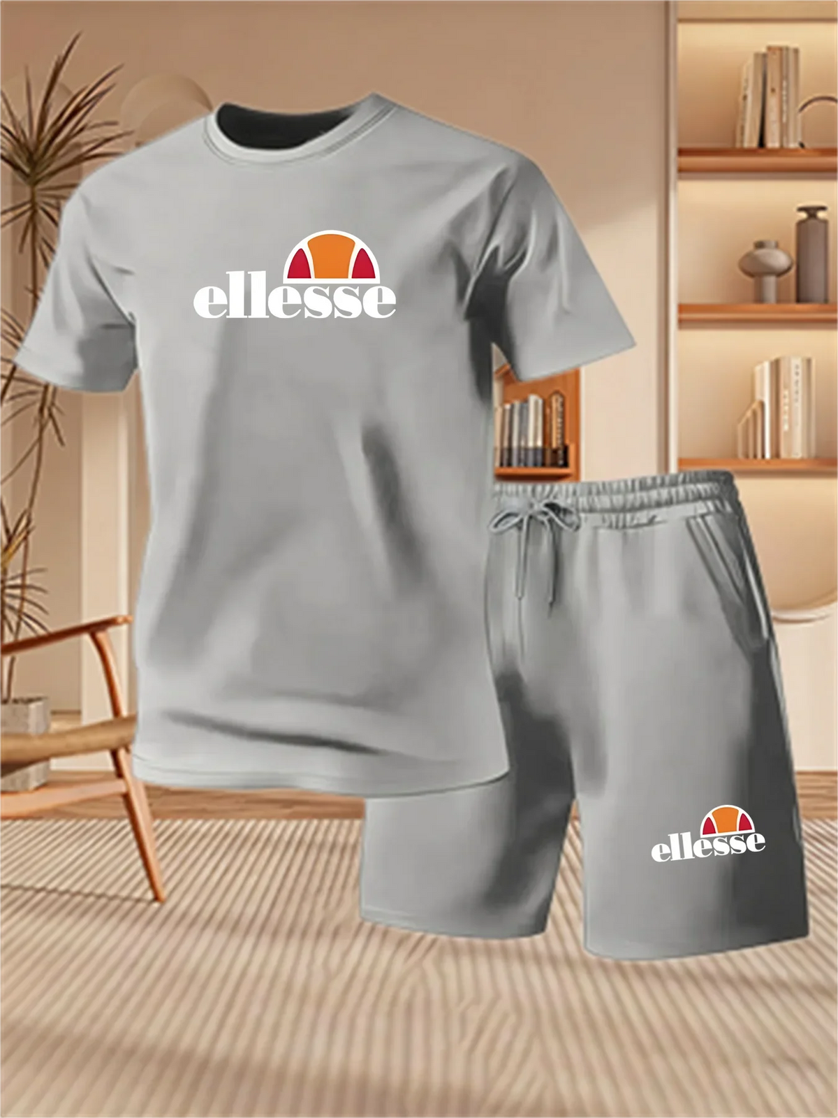 Ensemble homme d’été en polyester à col rond – CLEVI Paris