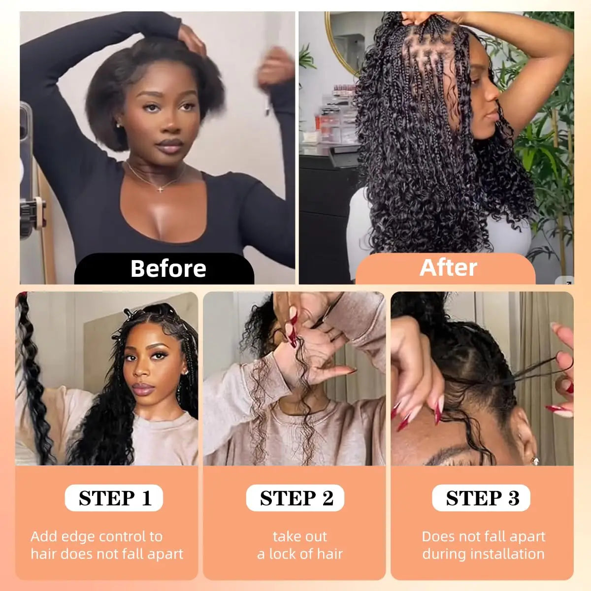 Cheveux Humains à Tresser Deep Wave & Bouclés Birmans Remy – Lot 1 à 5 Mèches – CLEVI Paris