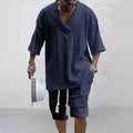Ensemble homme en maille col V et short – CLEVI Paris