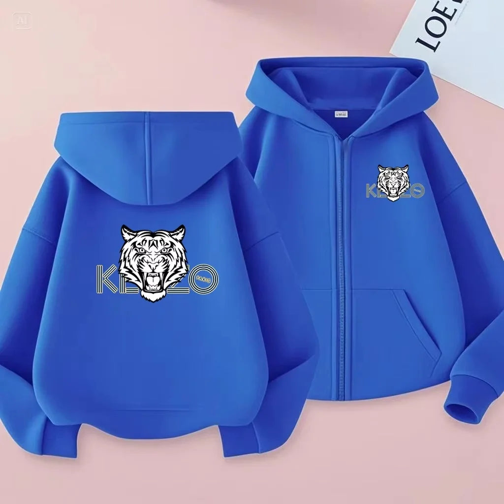 Sweat fille zippé à rayures et nœud – CLEVI Paris