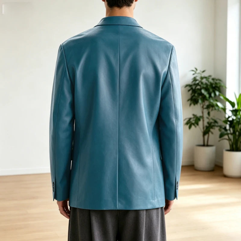 Blazer homme en tweed à chevrons, coupe droite – CLEVI Paris