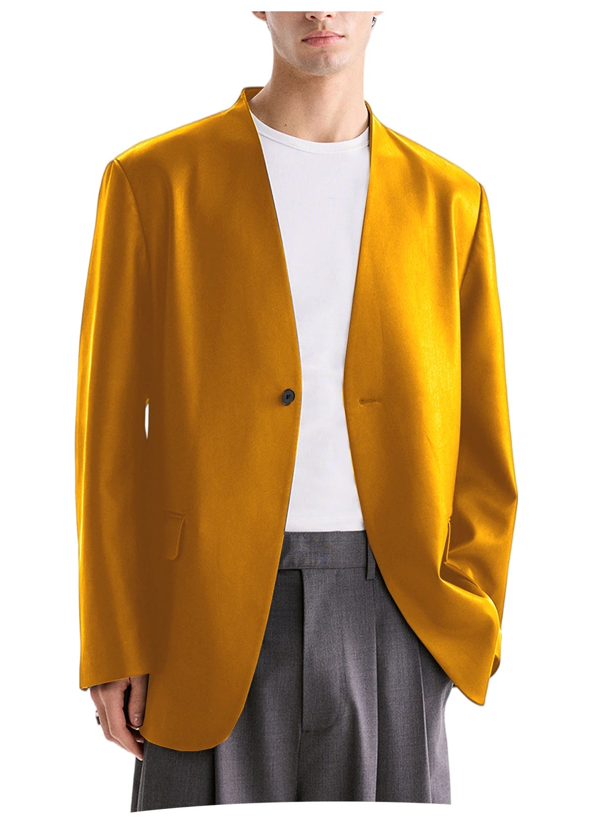 Blazer homme en tweed à chevrons, coupe droite – CLEVI Paris