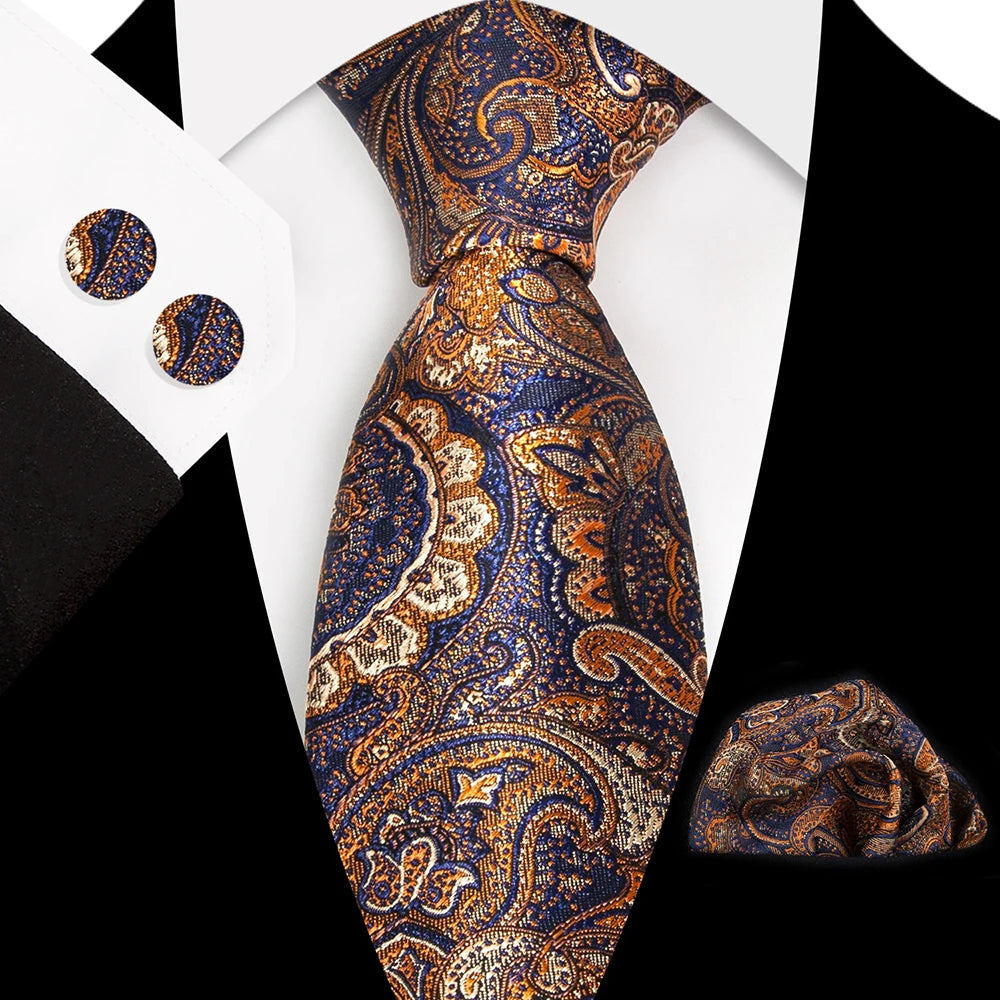 Ensemble Cravate Soie Paisley Homme – CLEVI