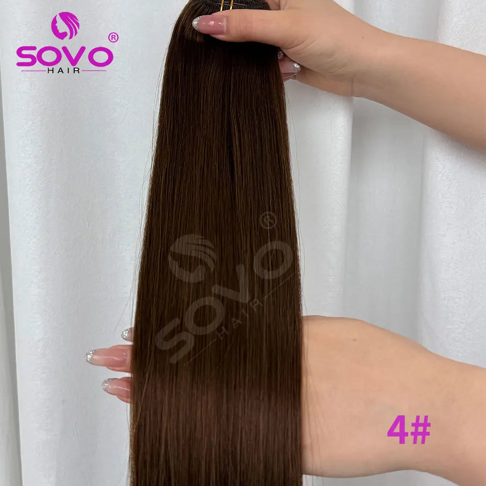 Extensions Clips Remy 7Pcs 120g Droites Femme – CLEVI Paris