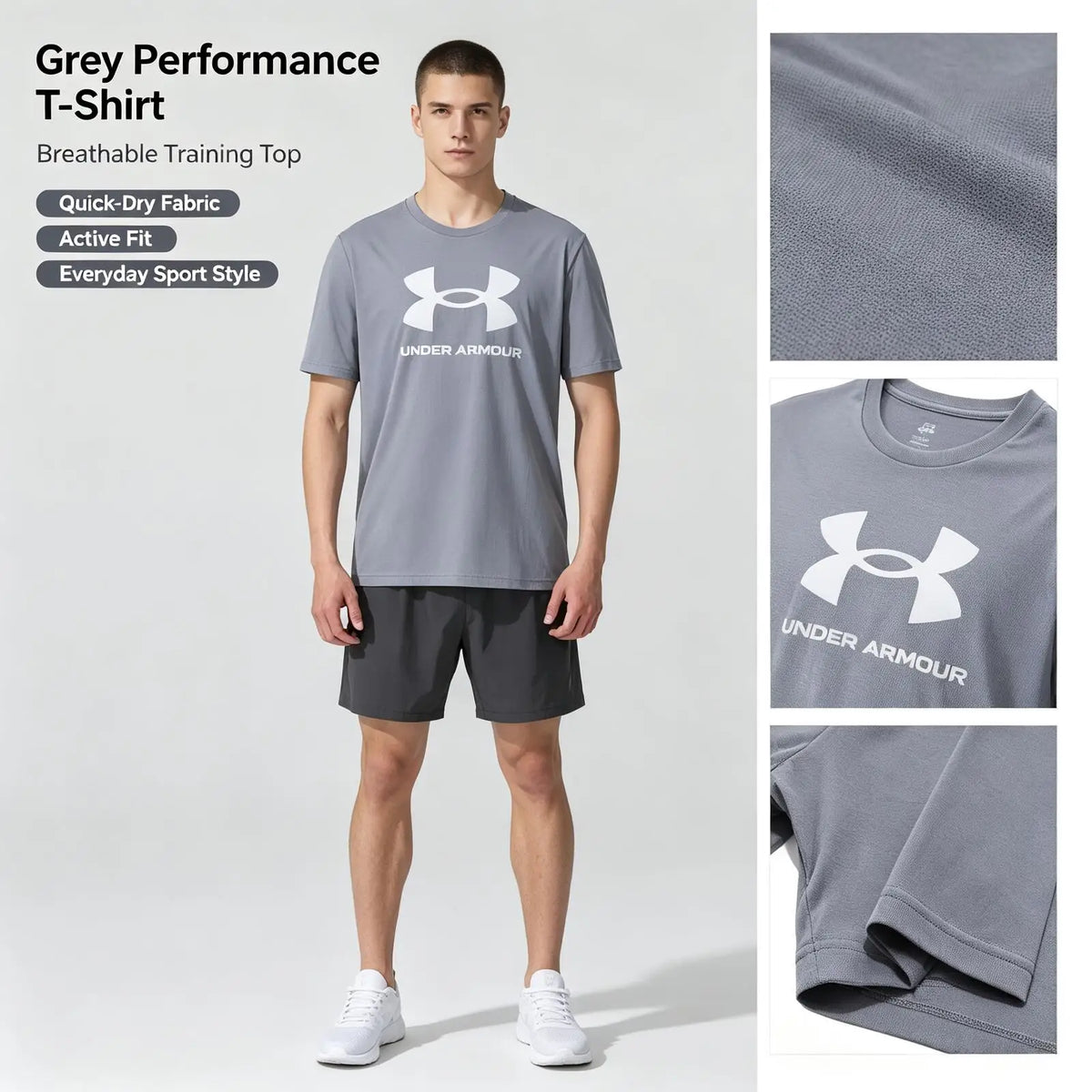 T-shirt homme Under Armour respirant – CLEVI Paris