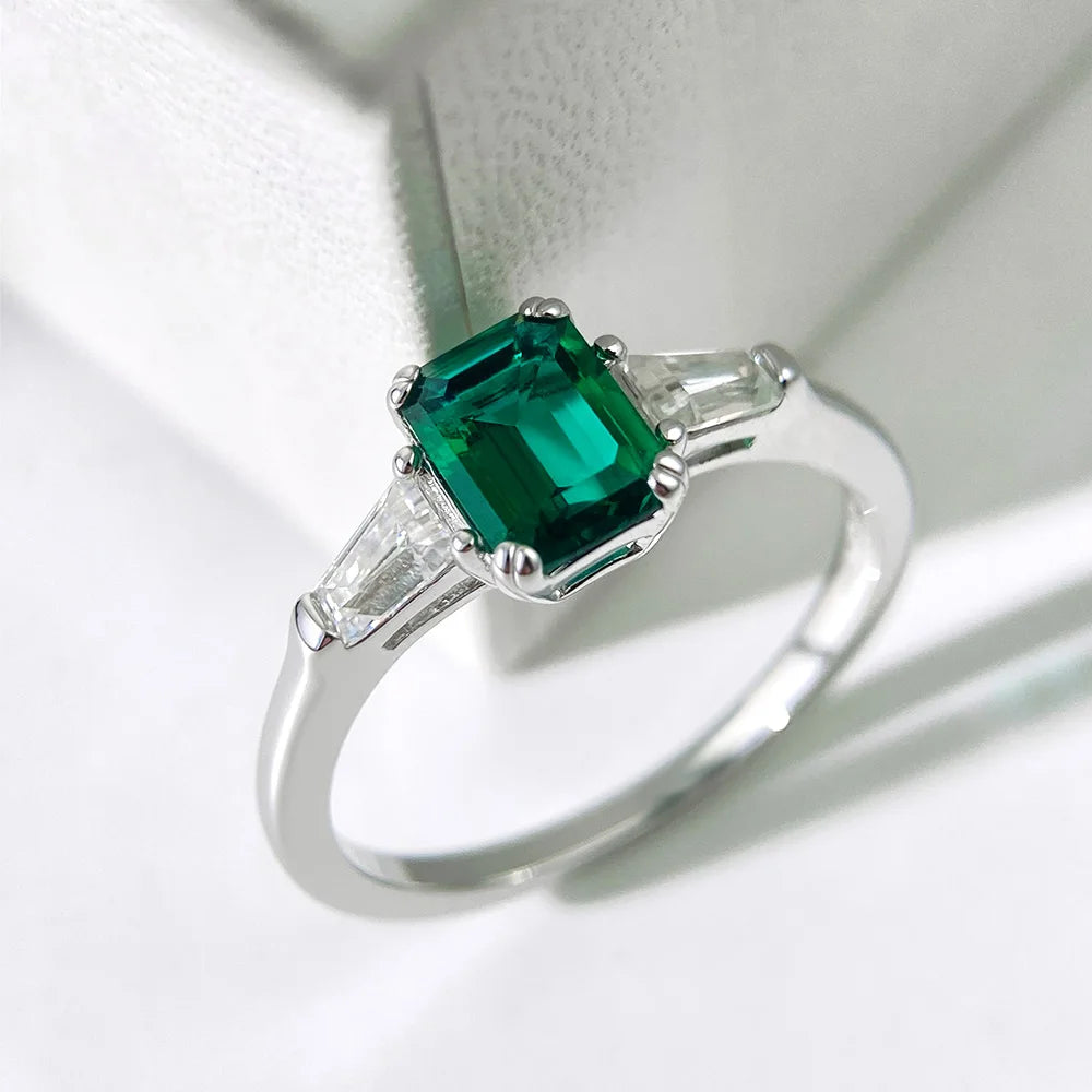 Bague femme en argent 925, pierre de laboratoire – CLEVI Paris