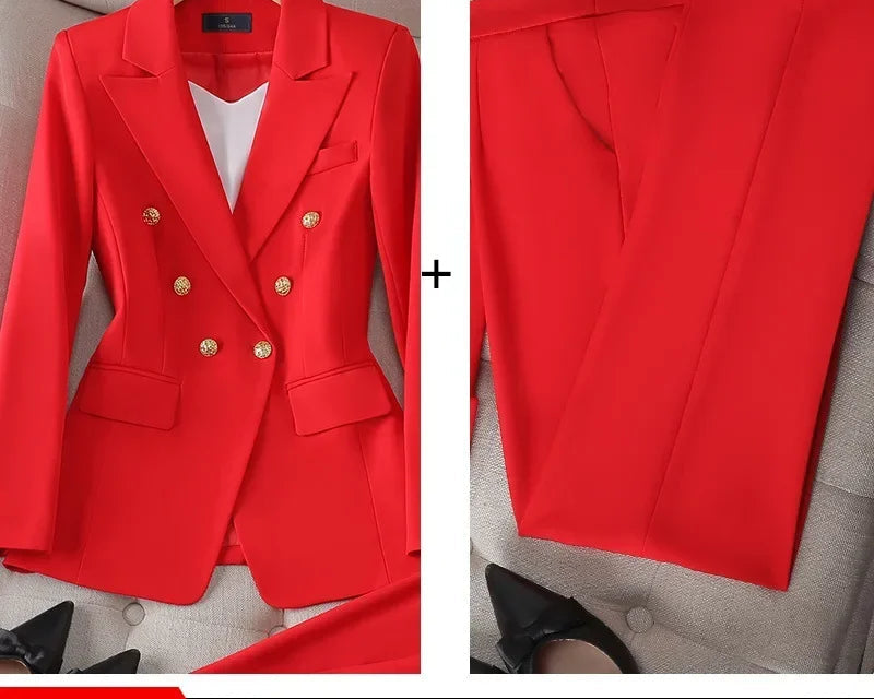 Ensemble femme blazer et pantalon droit – CLEVI Paris