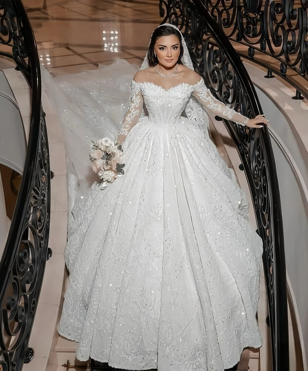 Robe de mariée princesse en tulle – CLEVI Paris