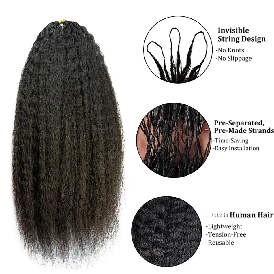 Extensions Cheveux Humains Crochet Kinky Straight 10-30 Pouces – CLEVI Paris