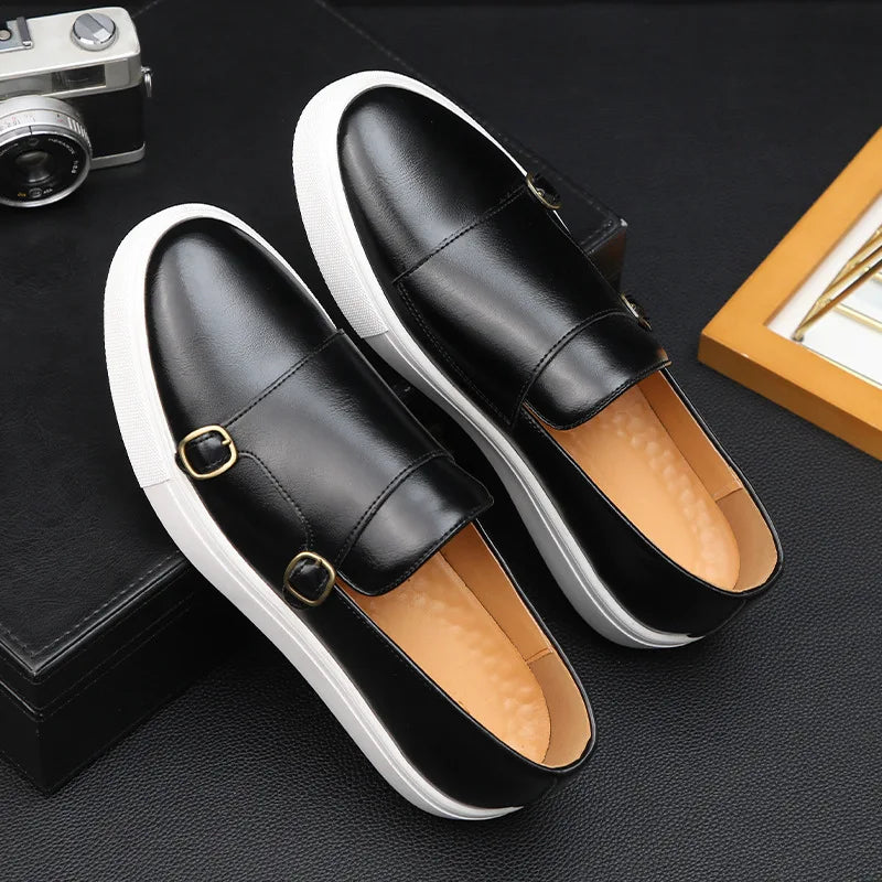 Loafers Homme Cuir Embossé Tassel Slip-On – CLEVI Paris