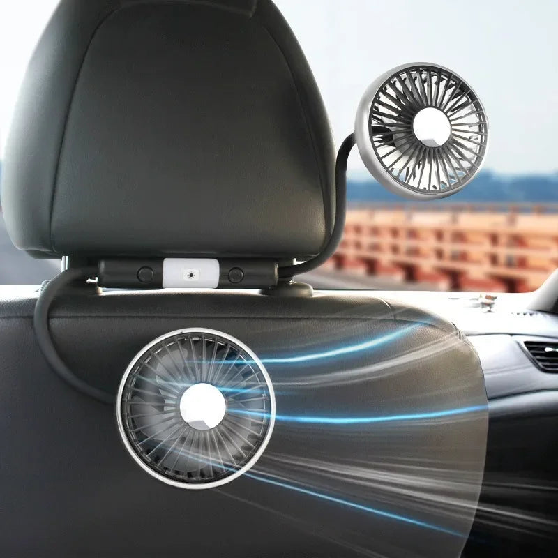 Ventilateur de voiture à double tête avec LED – CLEVI Paris