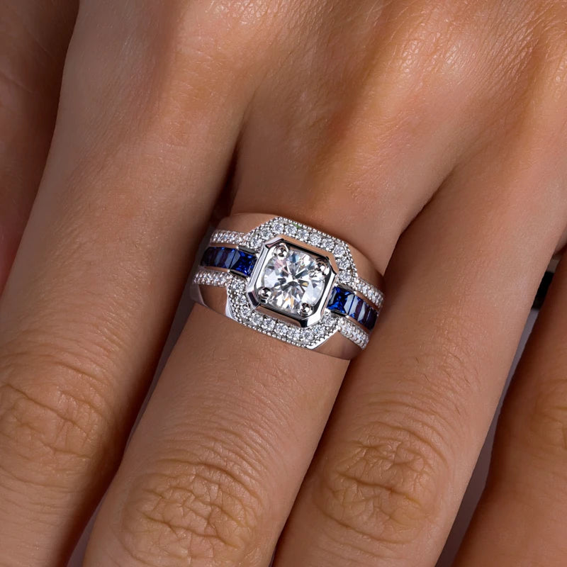 Bague moissanite 1 ct VVS1 en argent 925 – CLEVI Paris