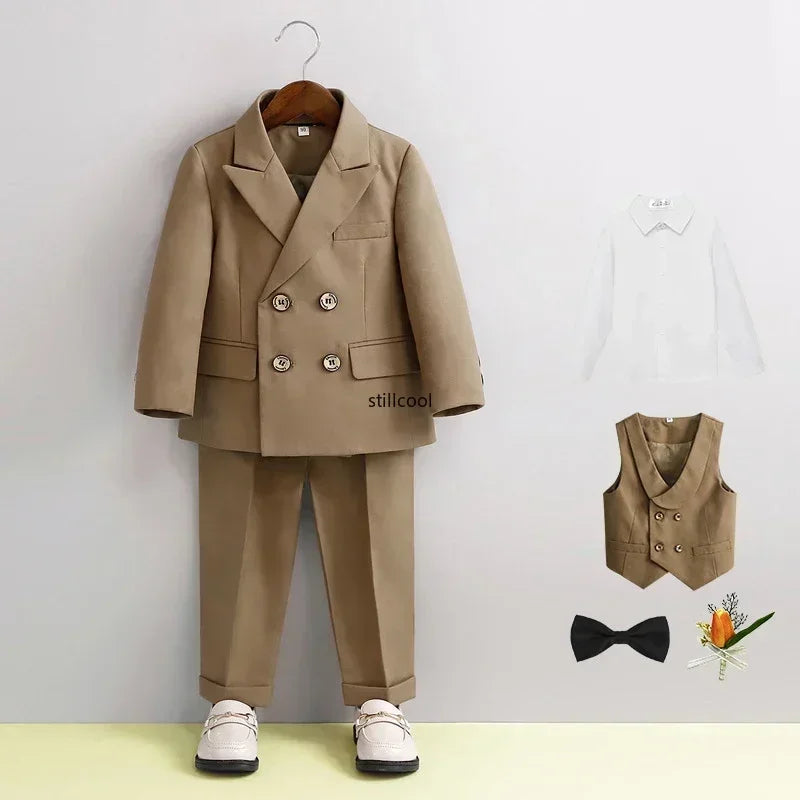 Costume garçon rayé de cérémonie – CLEVI Paris