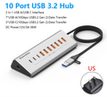Hub USB-C Aluminium Blueendless 10Gbps 7 ou 10 Ports USB 3.2 Gen2 – CLEVI Paris