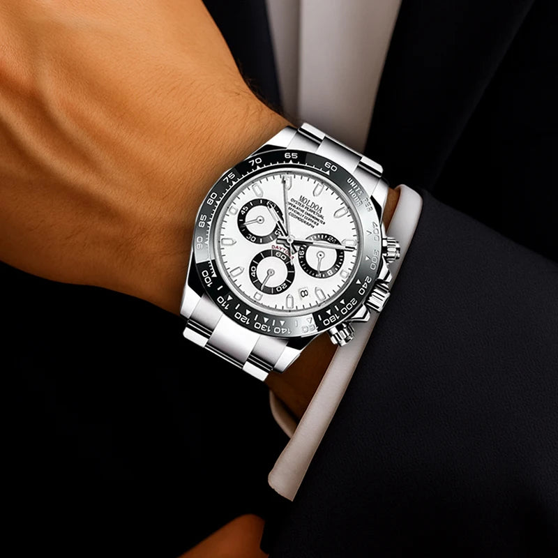 Montre Quartz Homme Cadran Points & Lignes Bracelet Alliage 10 Coloris – CLEVI Paris