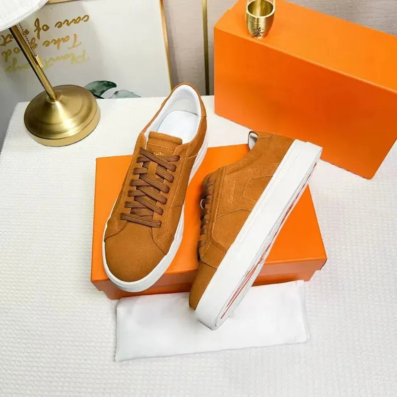 Sneakers Cuir Blanc Plateforme Unisexe – CLEVI Paris
