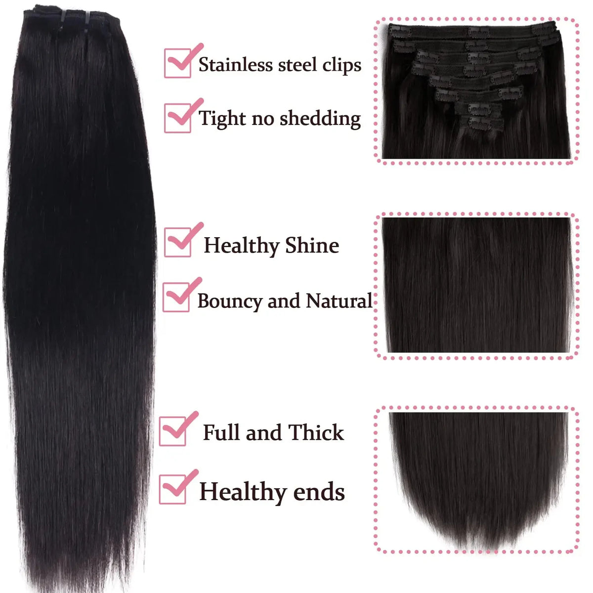 Extensions Clip-in Brésiliennes Cheveux Humains – CLEVI Paris