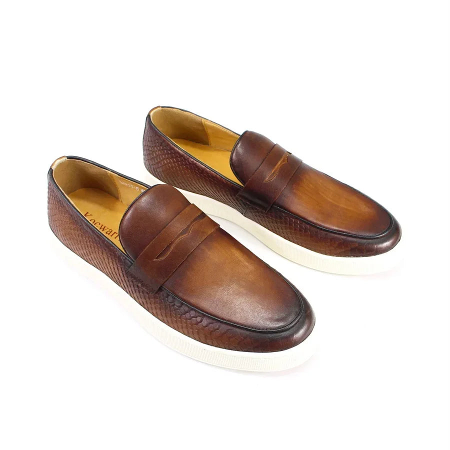 Mocassins homme en cuir à enfiler 2231-4 – CLEVI Paris
