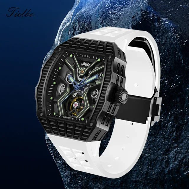 Montre Automatique Squelette Saphir Cristaux Homme – CLEVI Paris