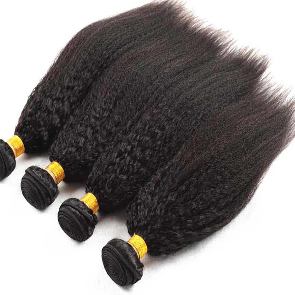 Mèches Kinky Straight Cheveux Humains Malaysia Remy 1/3/4 Bundles – CLEVI Paris