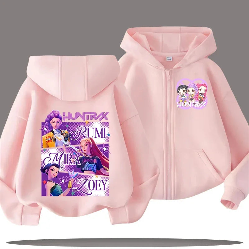 Sweat à capuche enfant zippé imprimé – CLEVI Paris
