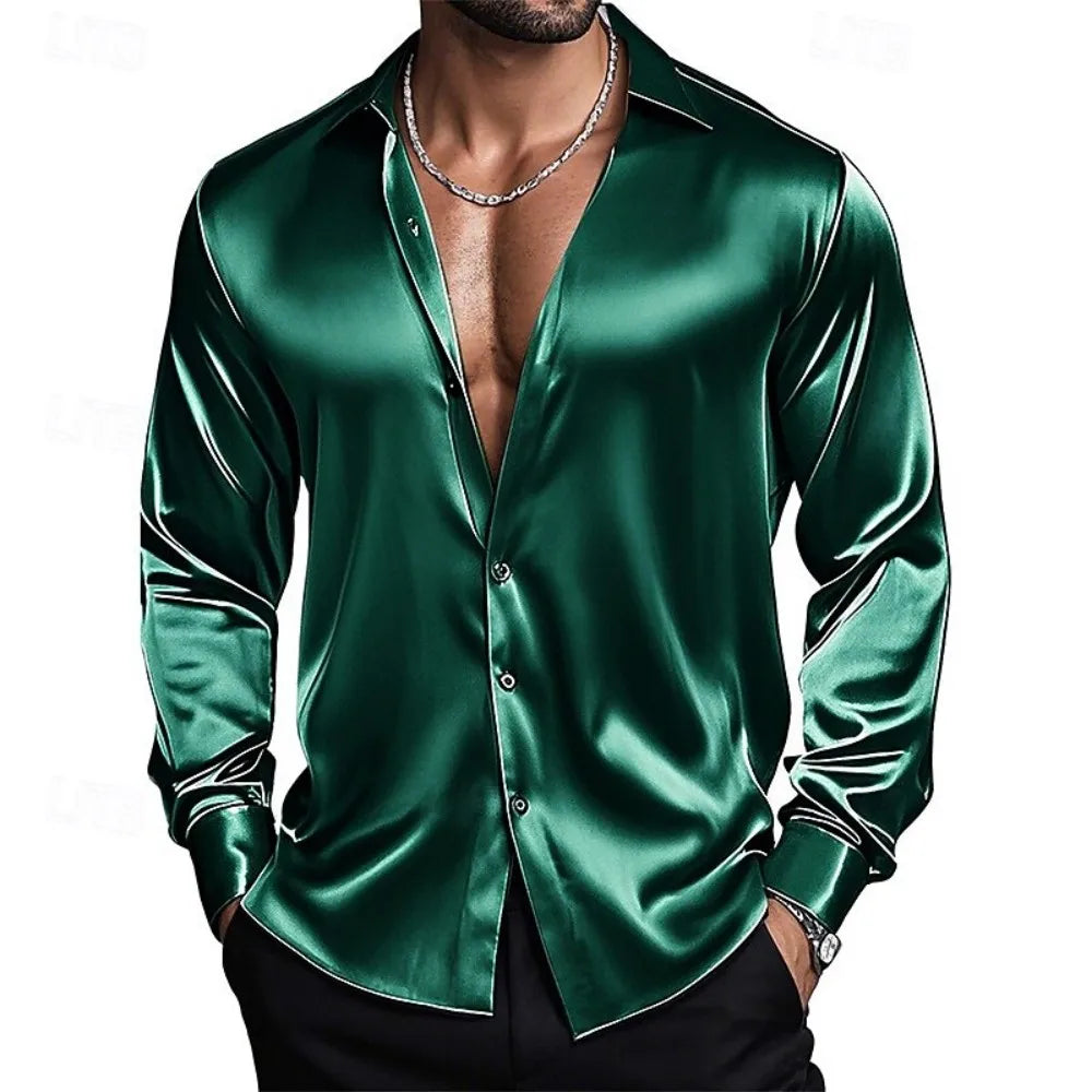 Chemise Homme Unie en Soie et Rayonne – CLEVI Paris