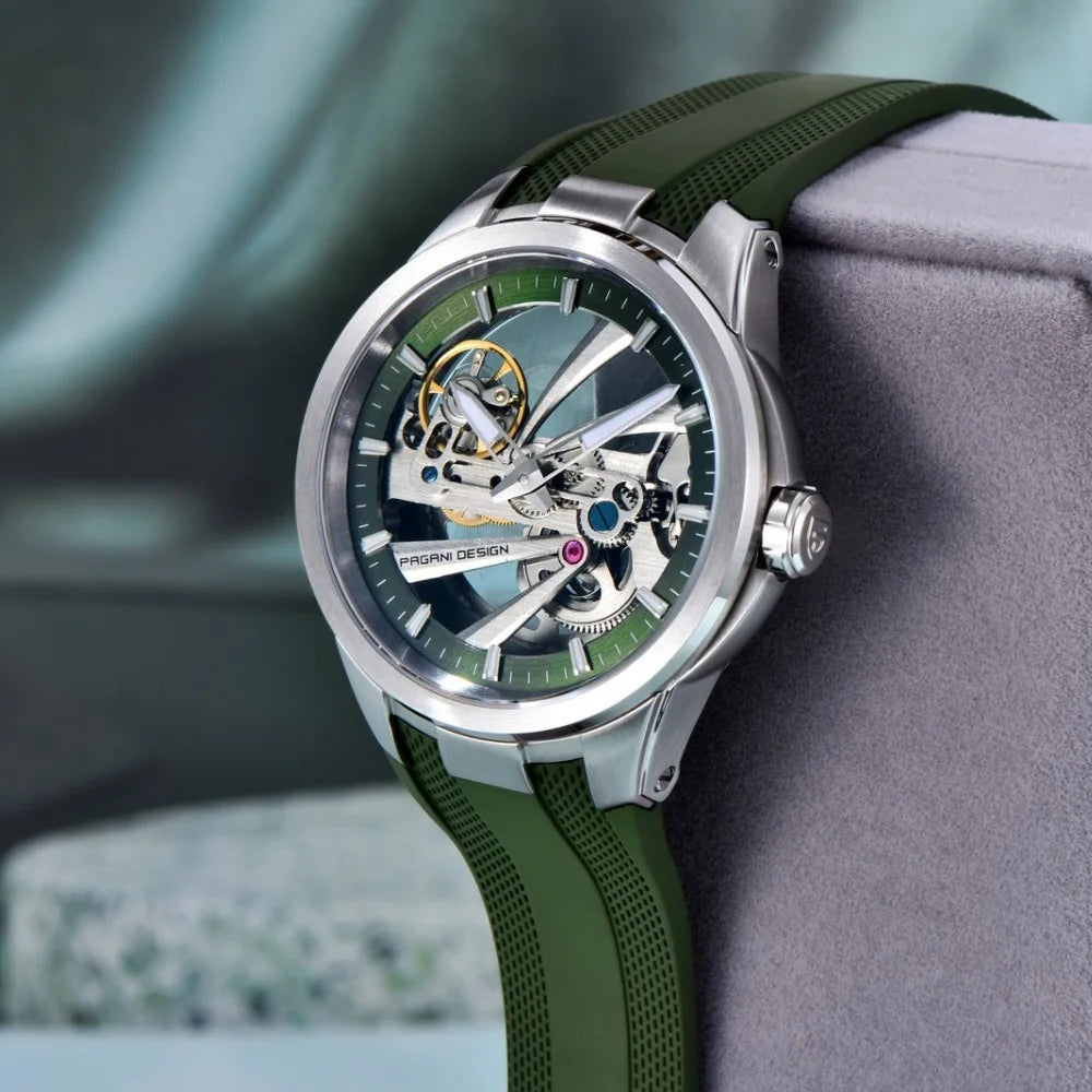 Montre Homme Automatique Squelette Caoutchouc Pagani Design PD-YS030 – CLEVI Paris