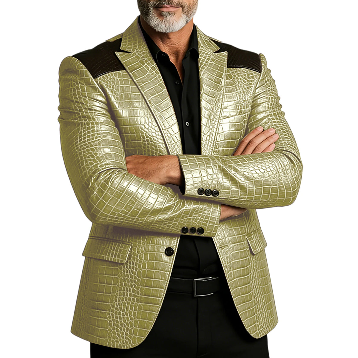Blazer effet crocodile homme – CLEVI Paris