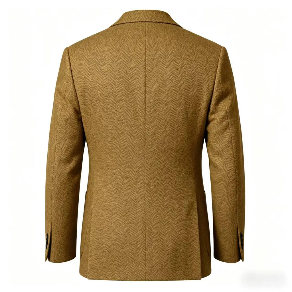 Blazer homme en tweed à chevrons – CLEVI Paris