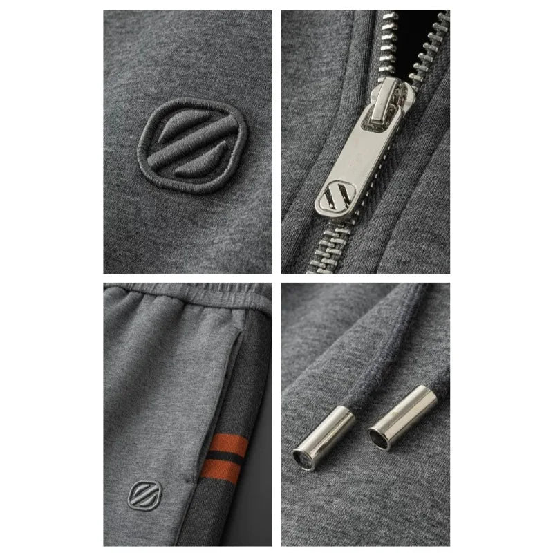 Survêtement homme Minglu à capuche zippée – CLEVI Paris