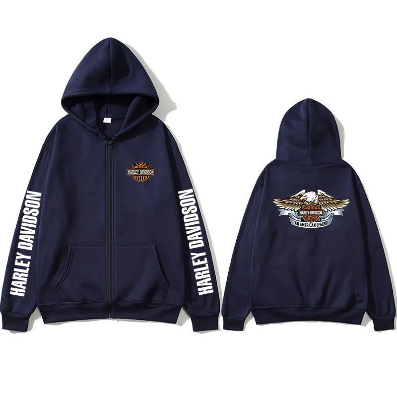 Sweatshirt Zippé à Capuche Harley Davidson – CLEVI Paris