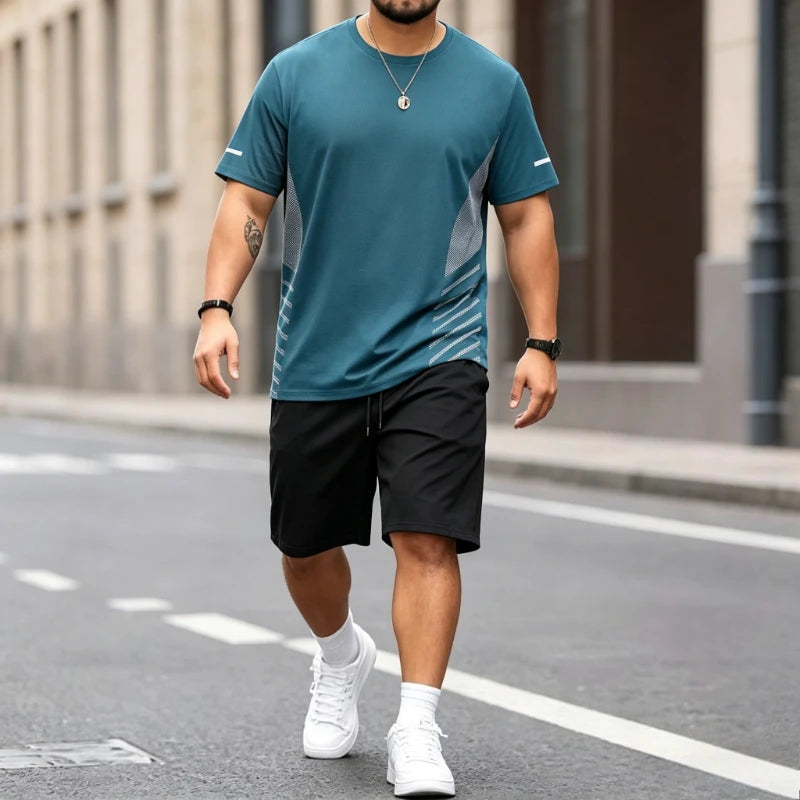 Ensemble Survêtement Homme 2 Pièces Col Rond Manches Courtes – CLEVI Paris