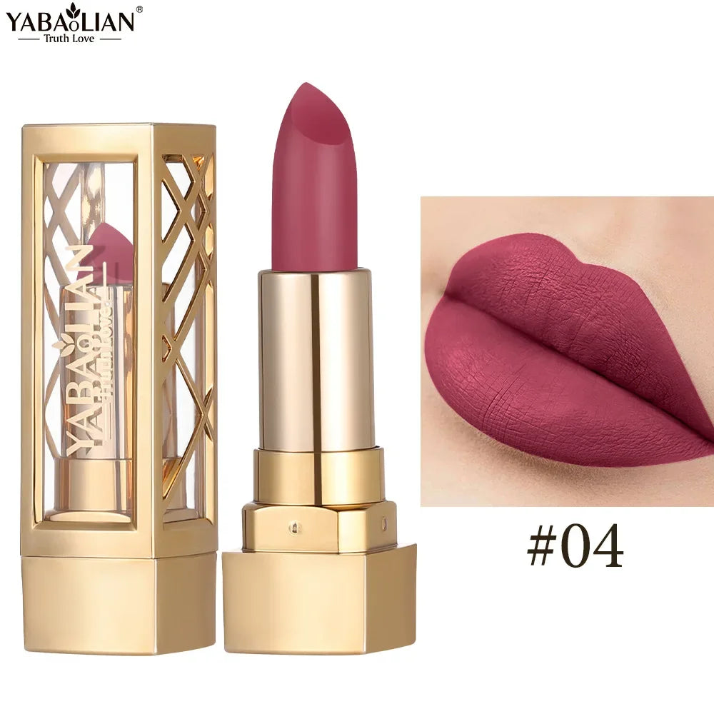 Rouge à Lèvres Tube Doré 12 Teintes Longue Tenue – CLEVI Paris